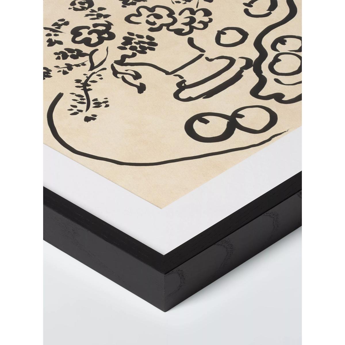 John Lewis Henri Matisse 'Still Life with Vase' Framed Print, 40 x 50cm, Black/White – image 2
