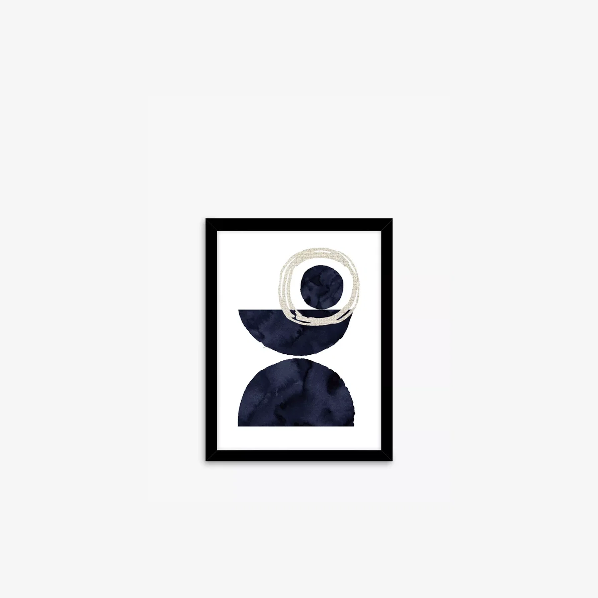Inky Blue I - Framed Print & Mount, 43.5 x 33.5cm, Indigo