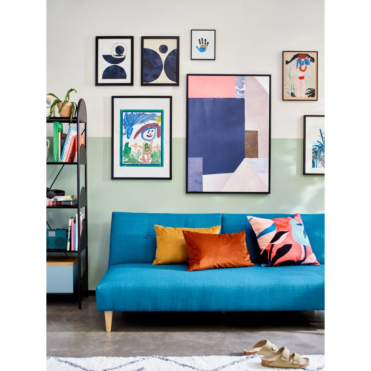 Inky Blue II - Framed Print & Mount, 43.5 x 33.5cm, Indigo – image 2