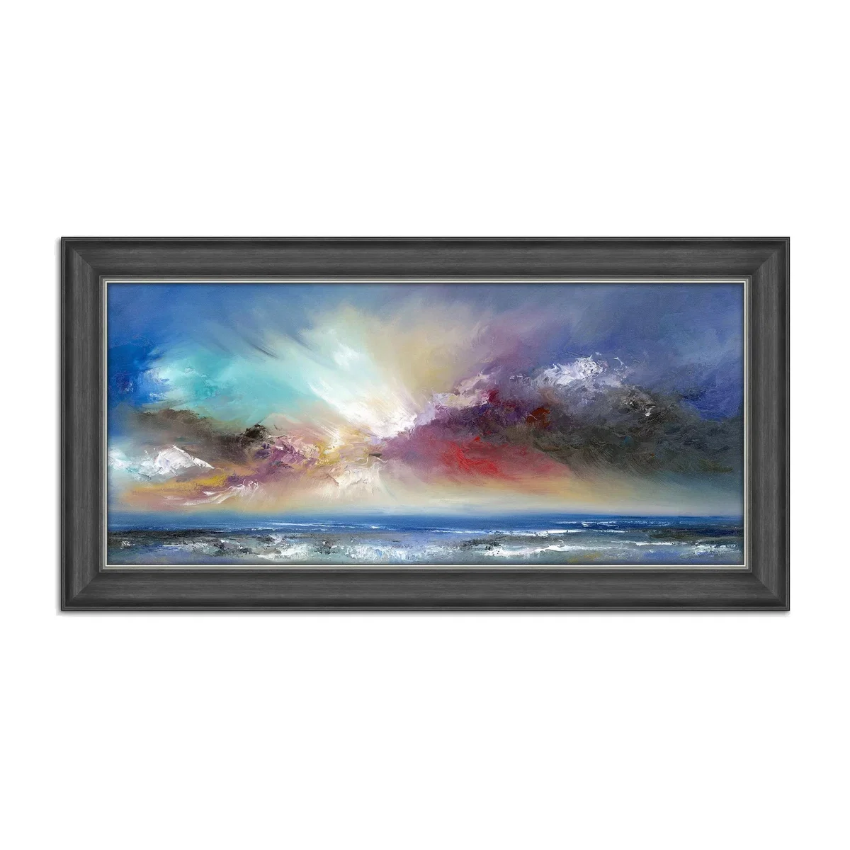 John Lewis Anna Schofield 'Blue Delight' Framed Print, 58 x 113cm, Blue/Multi – image 1