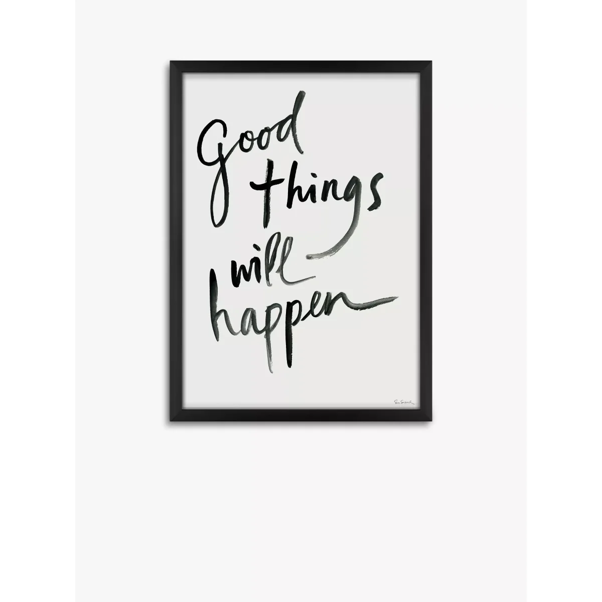 Sue Schlaback - 'Good Things Will Happen' Framed Print, 54 x 39cm, Black/White – image 2