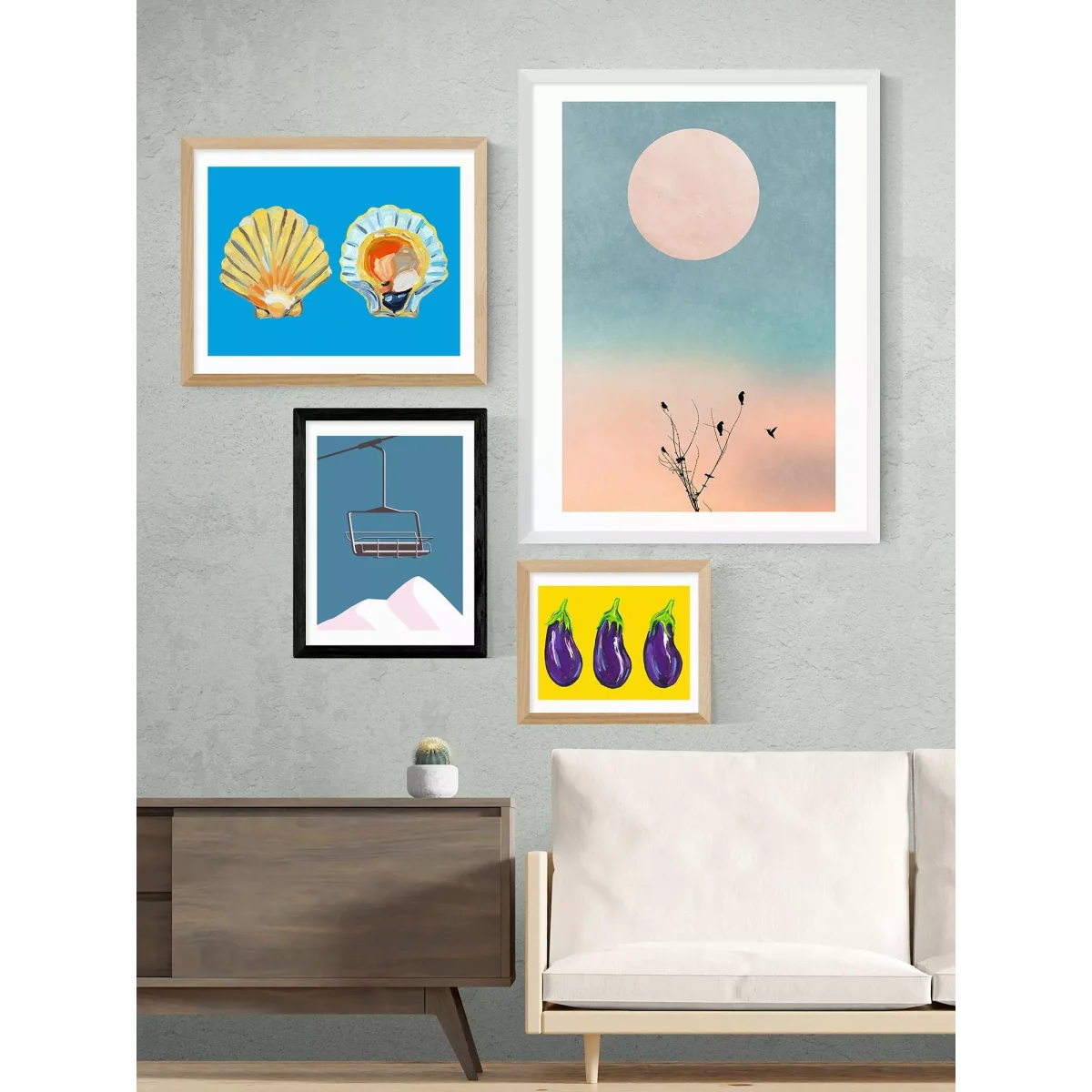 EAST END PRINTS Keeler & Sidaway 'Chair Lift' Framed Print – image 2