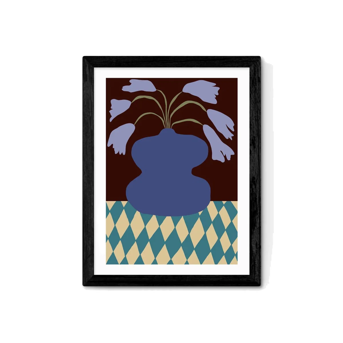 EAST END PRINTS Miho Art Studio 'Purple Pottery & Dropping Lily' Framed Print – image 1