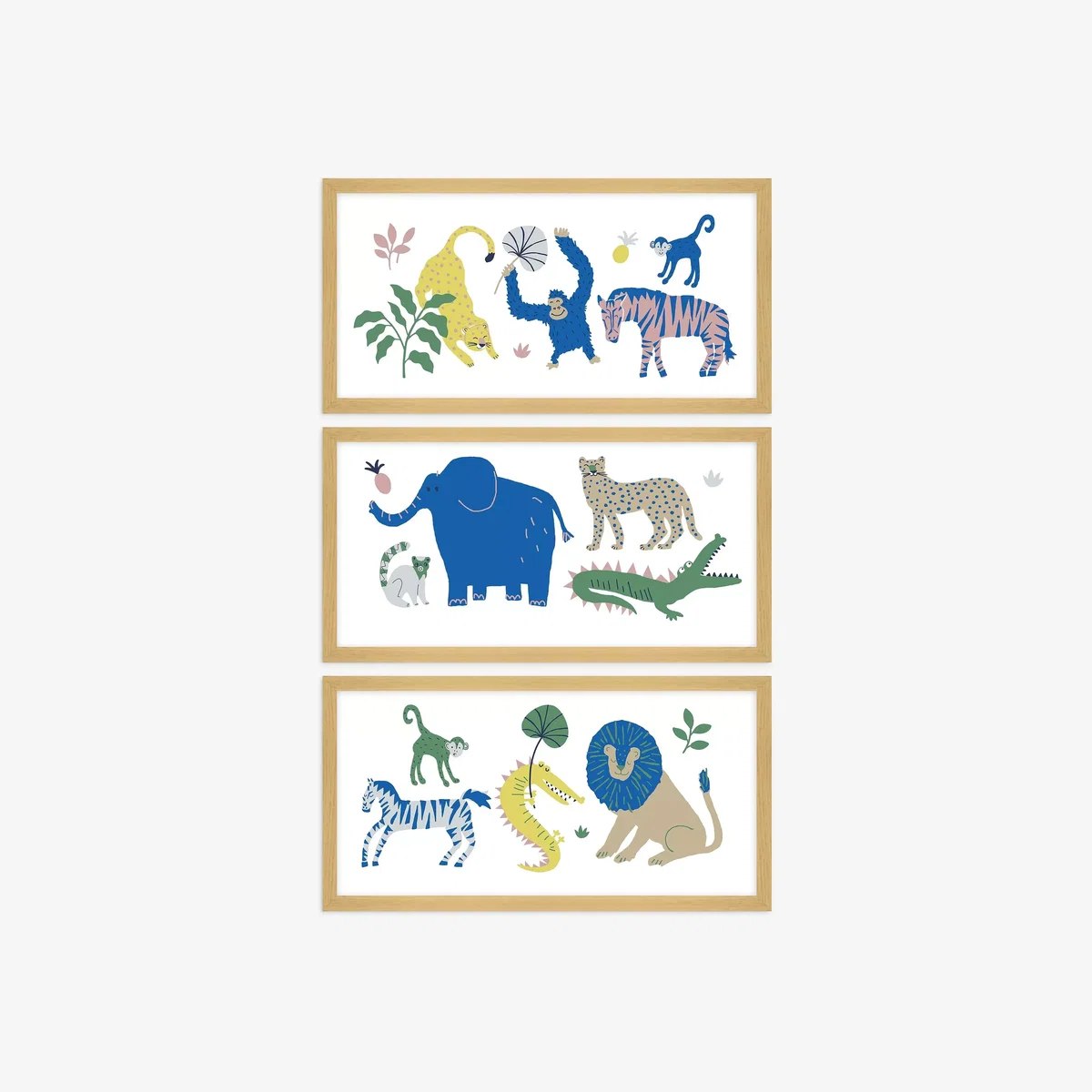 John Lewis Jungle Boogie Wall Art, Set of 3, 40 x 20cm – image 1