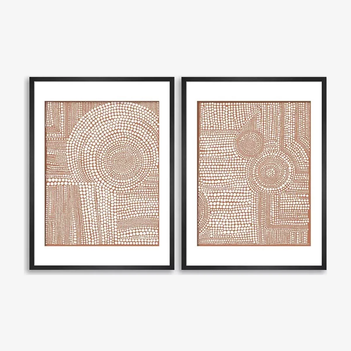 John Lewis Natasha Marie 'Clustered Dots' Abstract Framed Print, Set of 2, 50 x 40cm – image 1