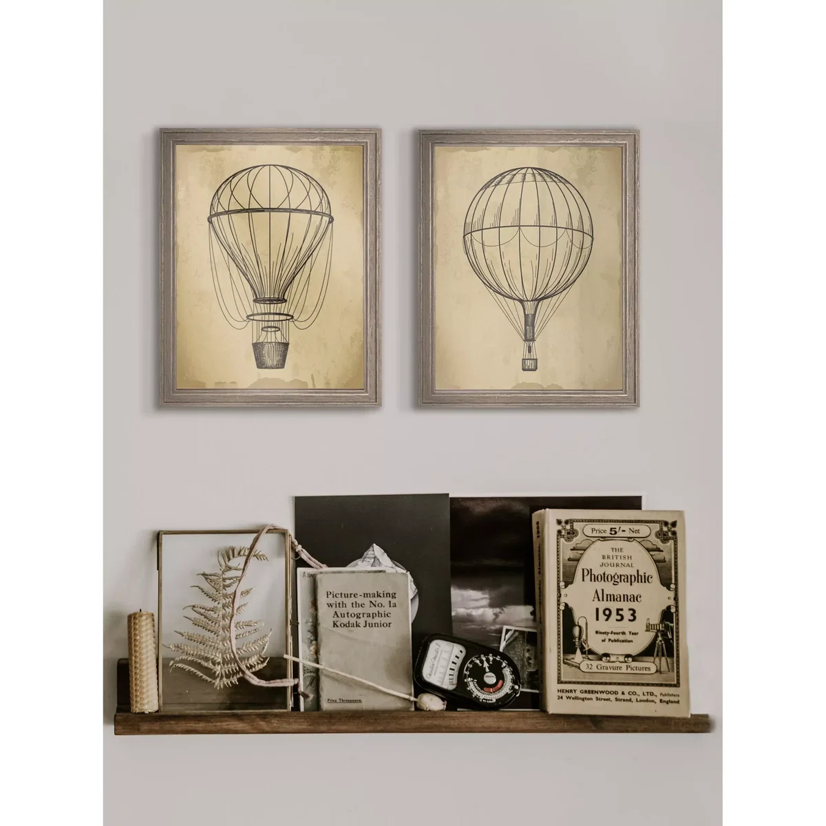 Air Balloon 'Travel III' Framed Print, 42 x 36cm, Brown – image 2