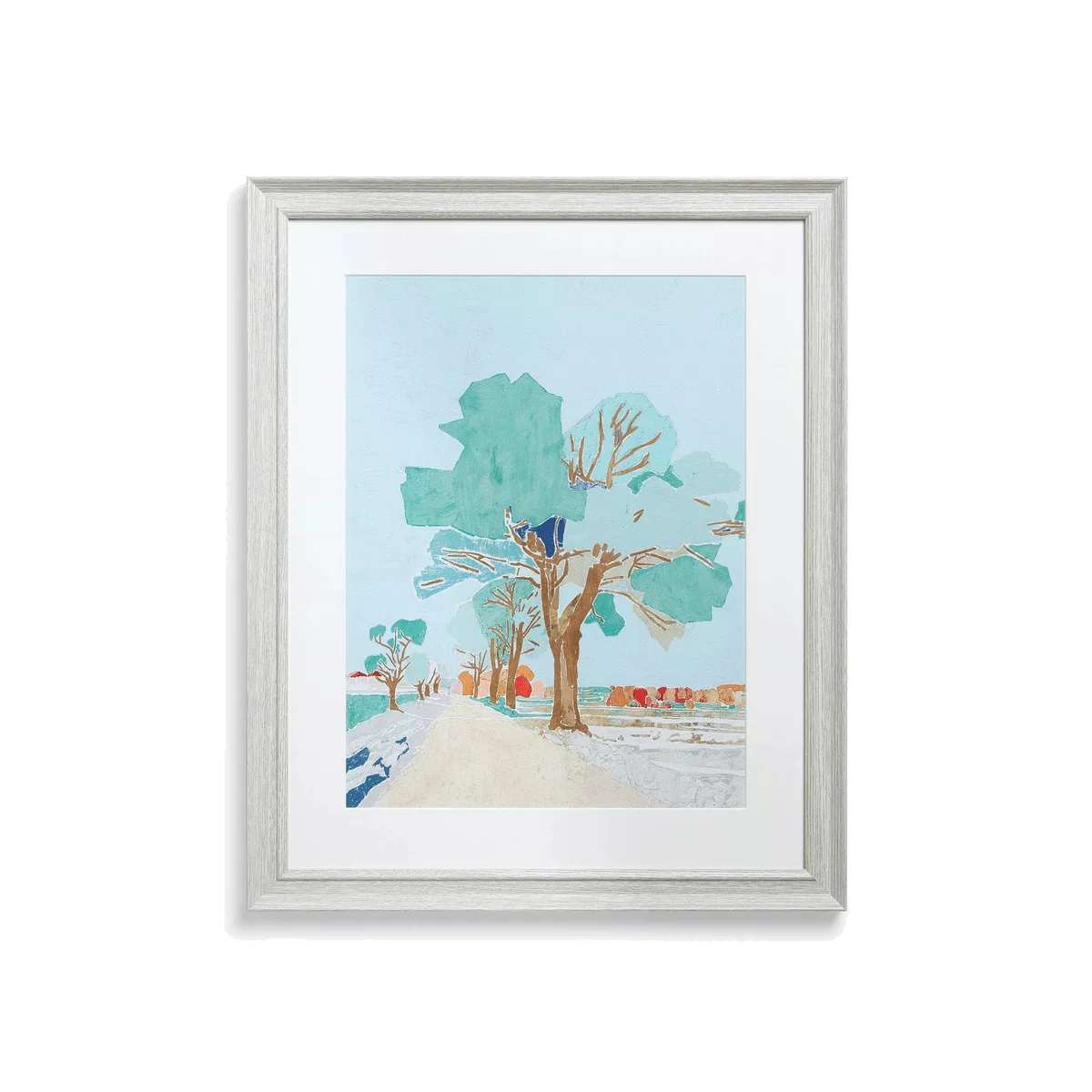 John Lewis EL Cacho 'Calm & Pure' Framed Print & Mount, 55 x 45cm, Blue/Multi – image 1