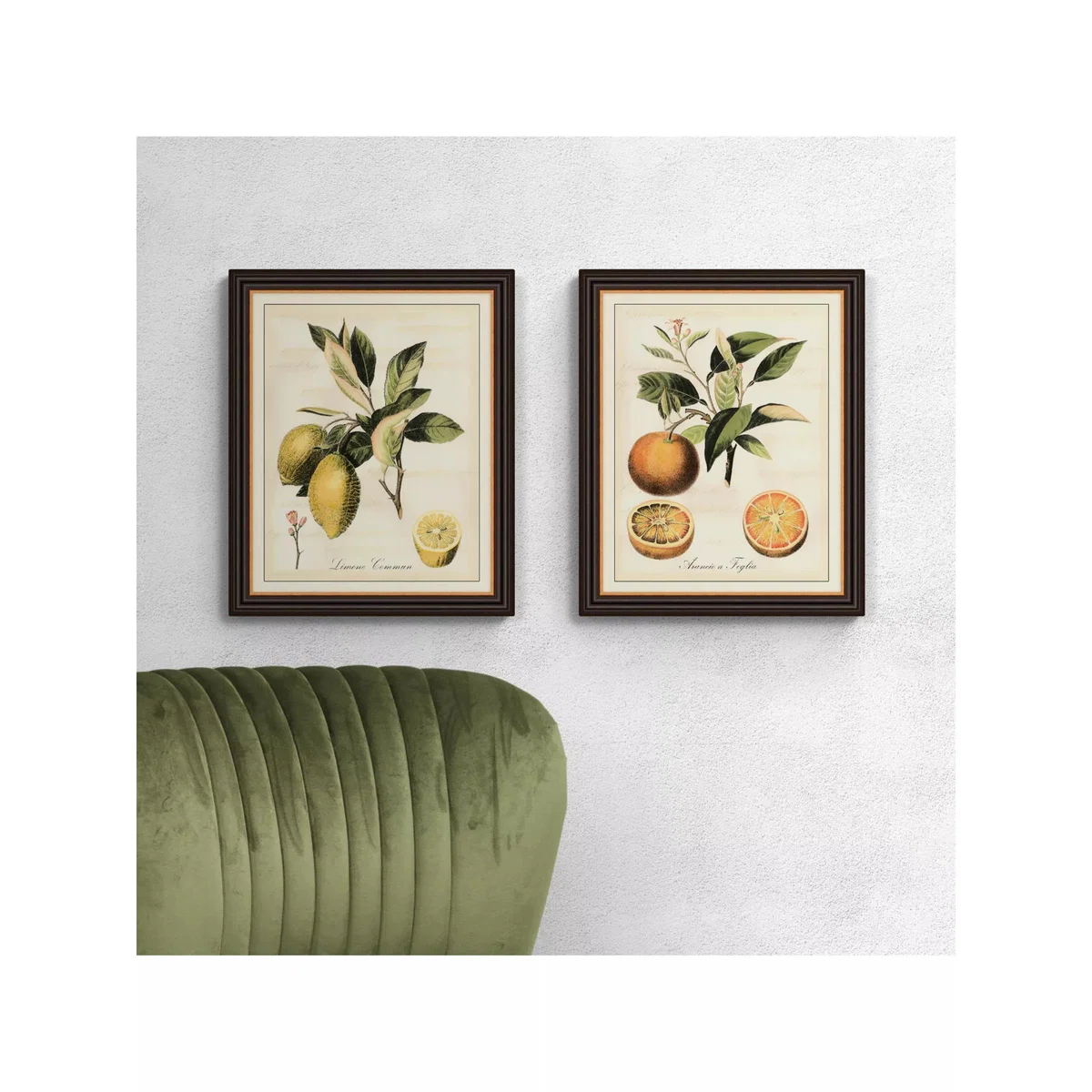 Vision Studio - 'Tuscan Fruit' Framed Print, Set of 2, 57 x 47cm, Green/Multi – image 2