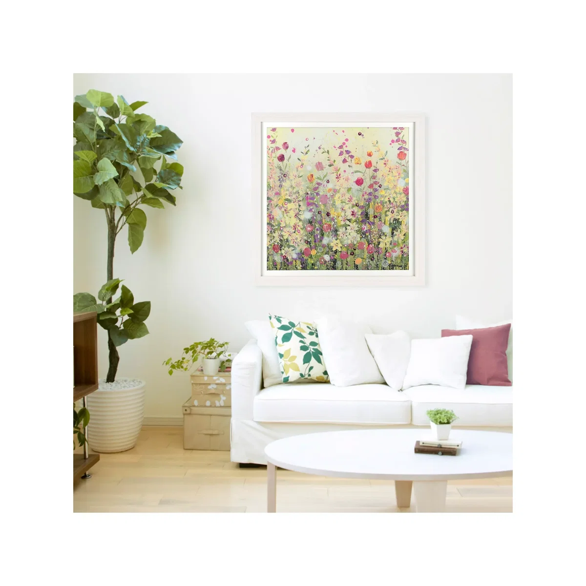 Jane Morgan - Summer Blooms Embellished Framed Print, 92 x 92cm – image 3