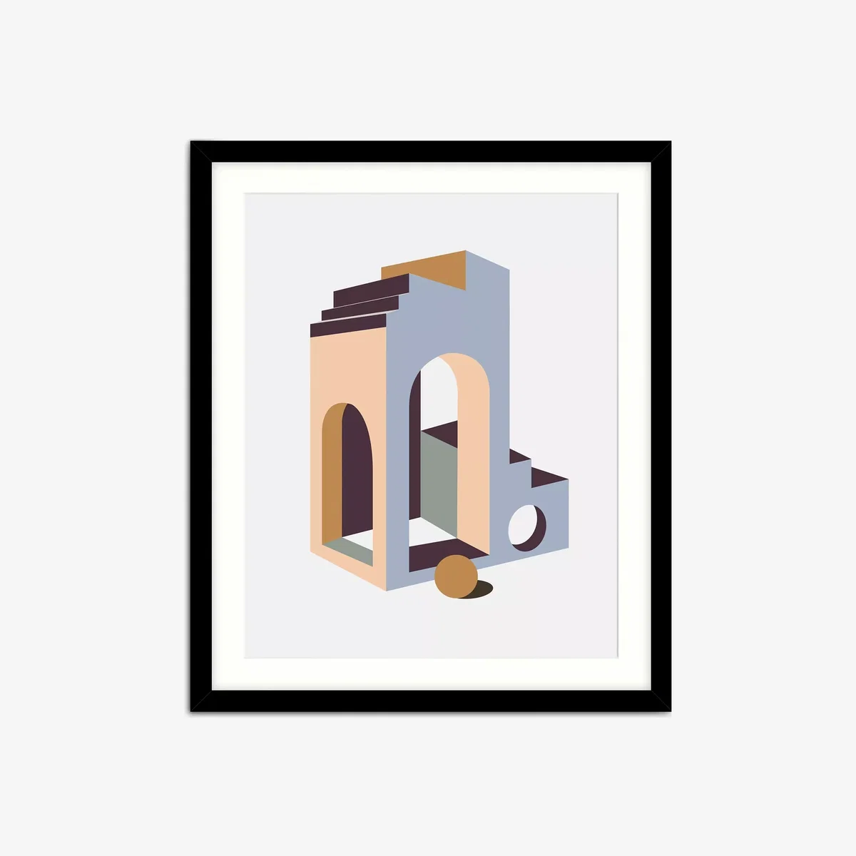 Enye Studio - 'Xarcos' Framed Print & Mount, 63.5 x 53.5cm, Multi – image 1