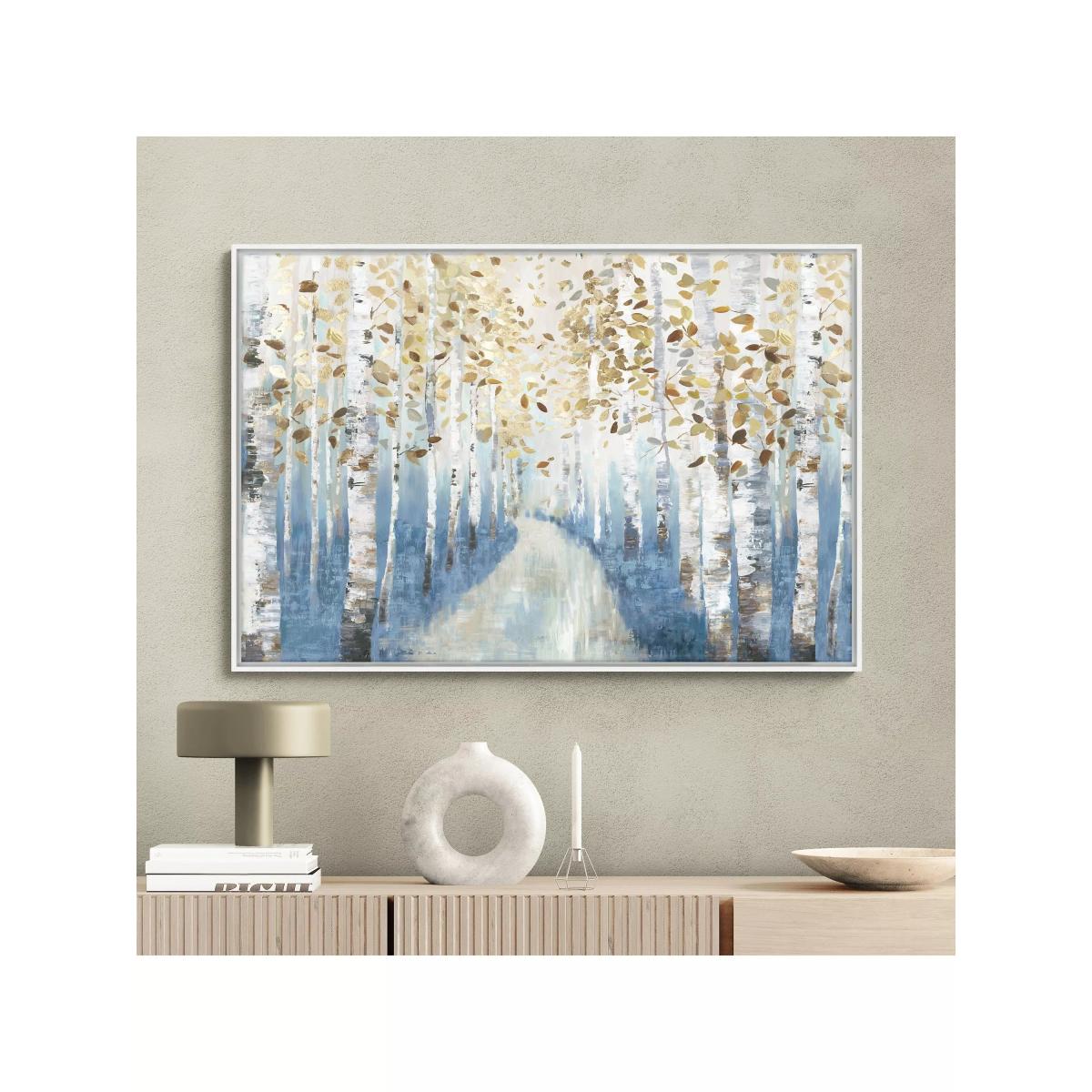 John Lewis Allison Pearce 'New Path I' Framed Canvas Print, 84 x 124cm, Blue/Multi – image 2