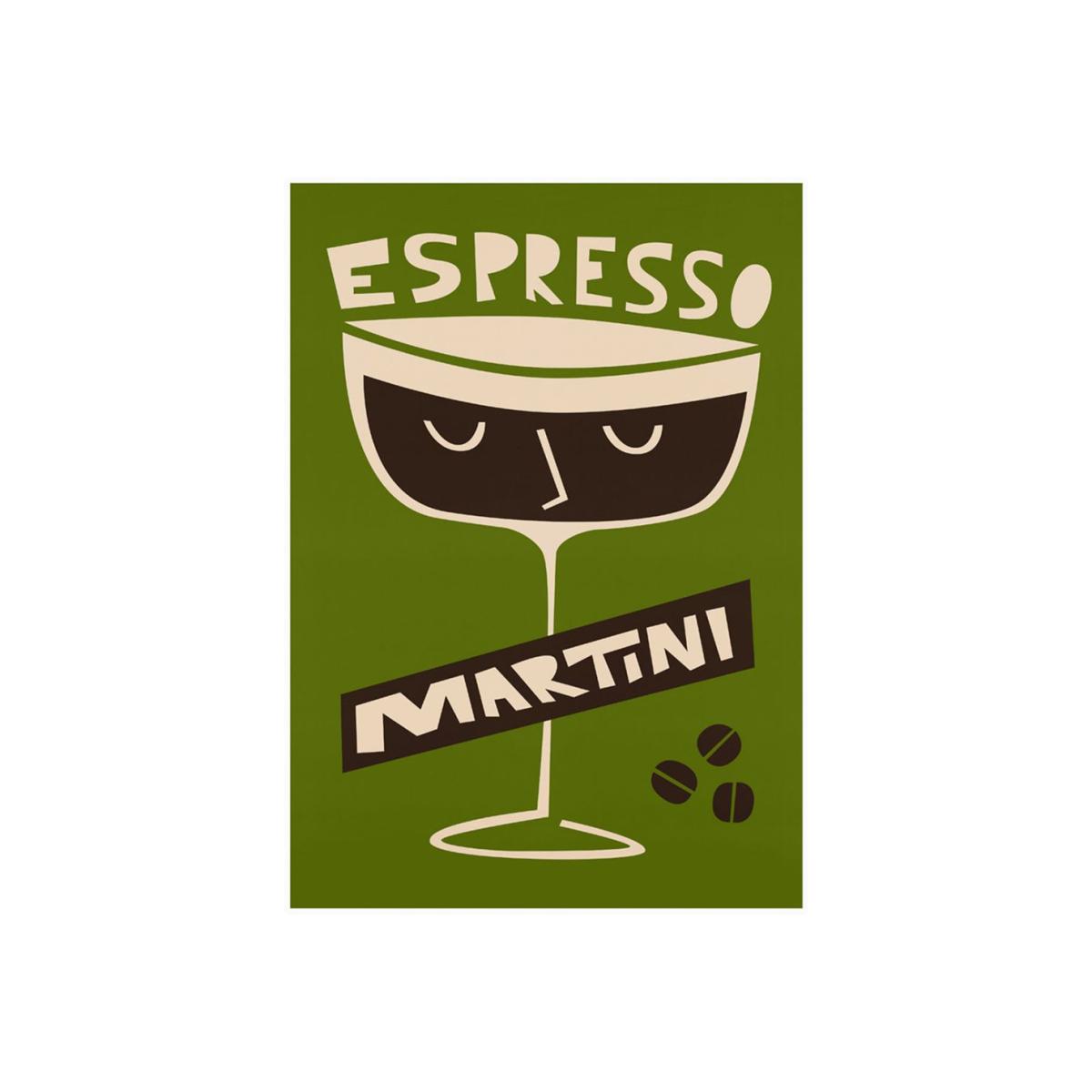 EAST END PRINTS Fox & Velvet 'Espresso Martini' Framed Print