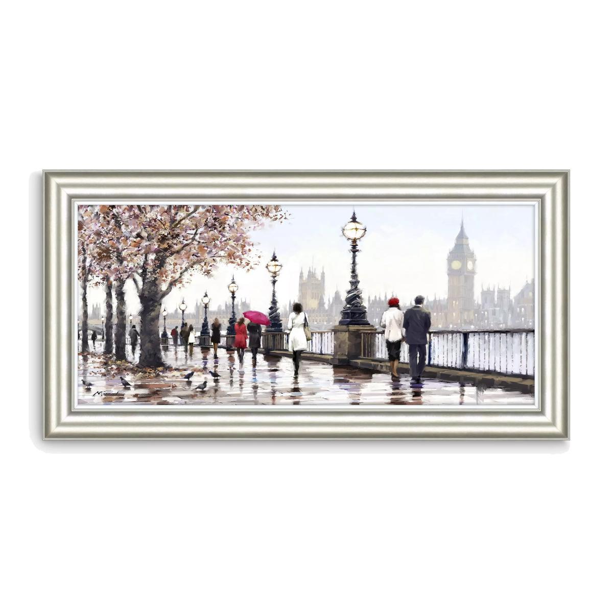 John Lewis Richard Macneil 'Thames View' Framed Print, 58 x 113cm, Multi – image 1