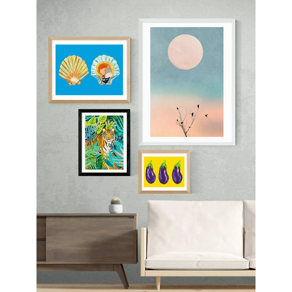 EAST END PRINTS 83 Oranges 'Only' Tiger Framed Print – image 2