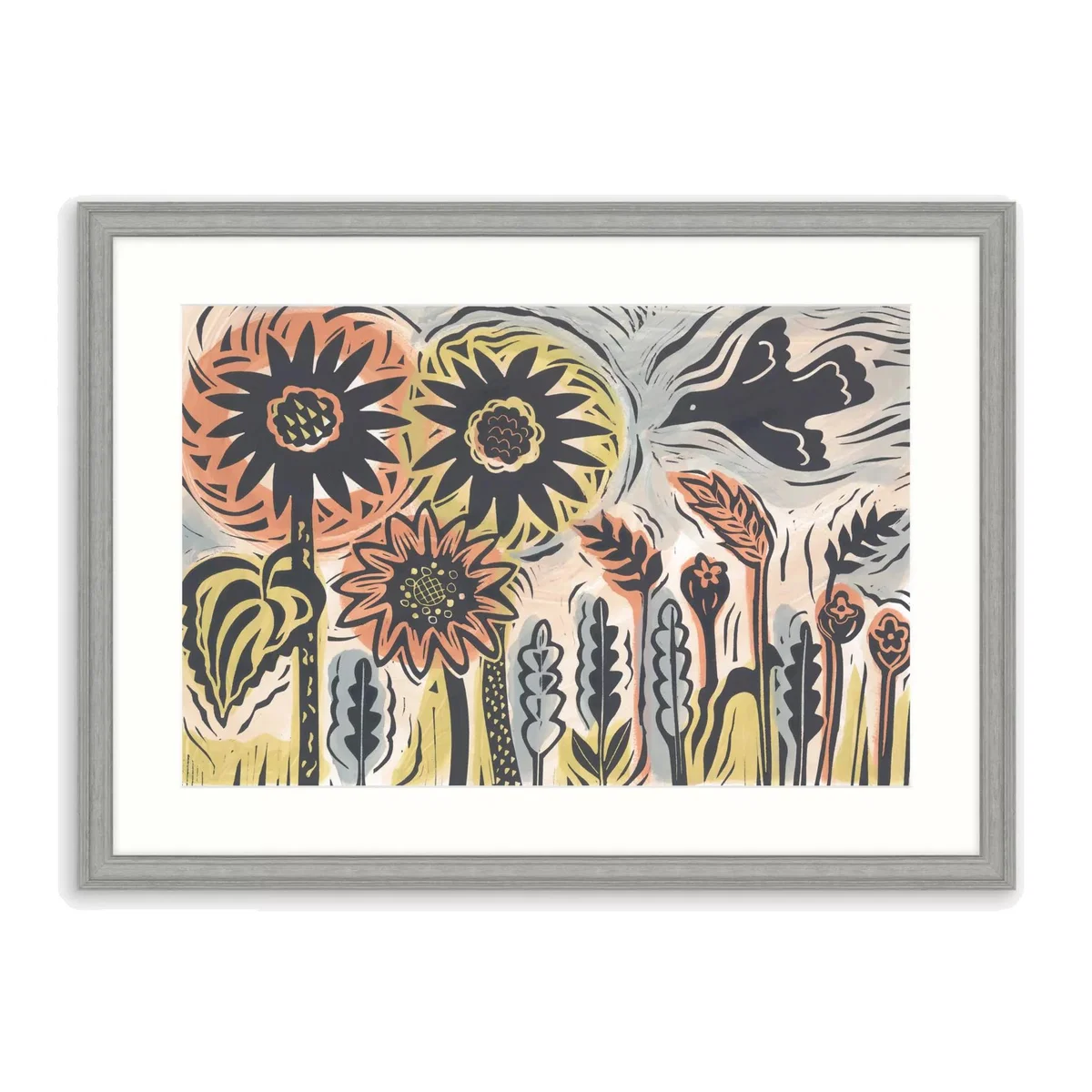 Kate Millbank - 'Summer Garden' Framed Print & Mount, 55 x 75cm, Multi – image 1