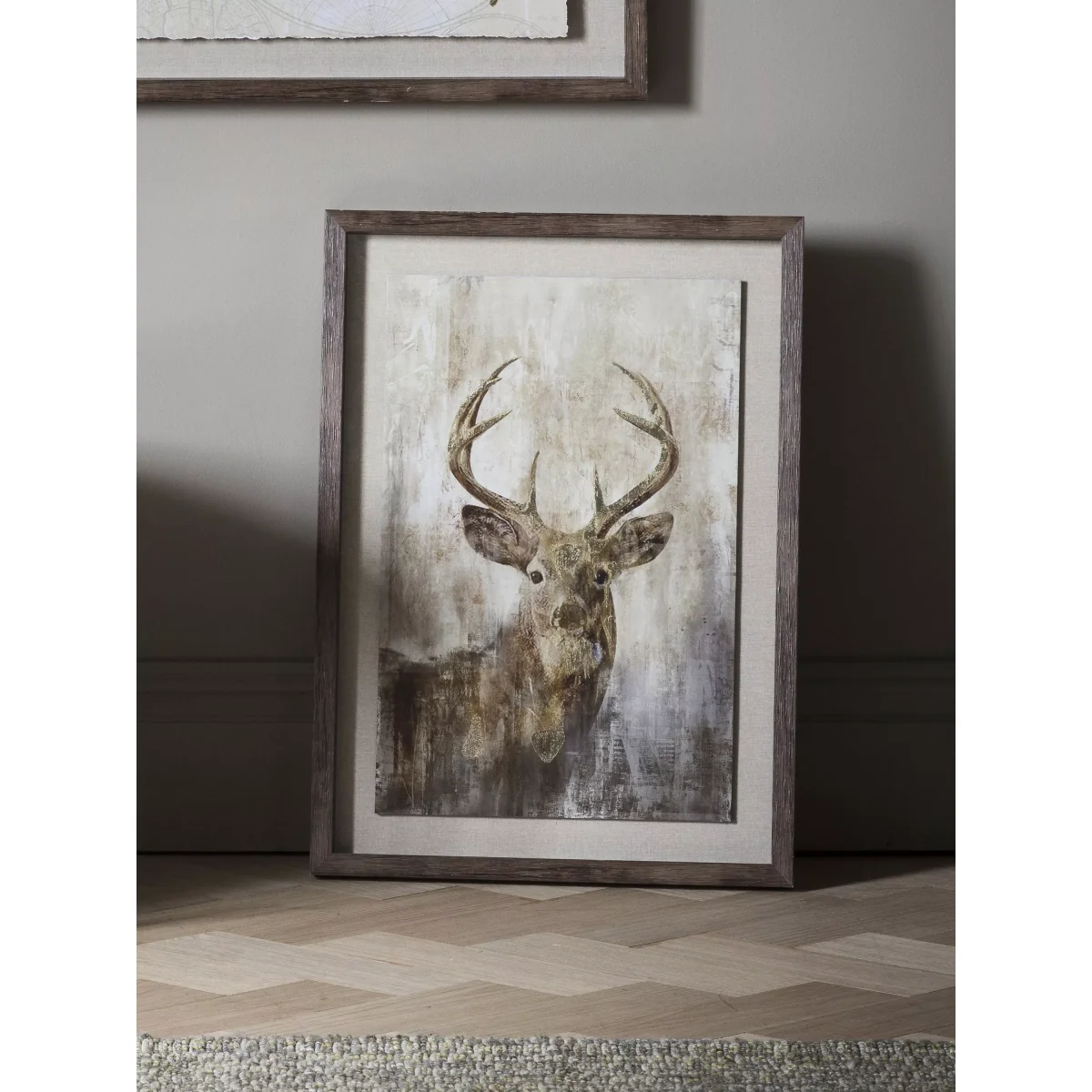 Highland Stag - Framed Print, 74 x 54cm, Brown/Gold – image 2