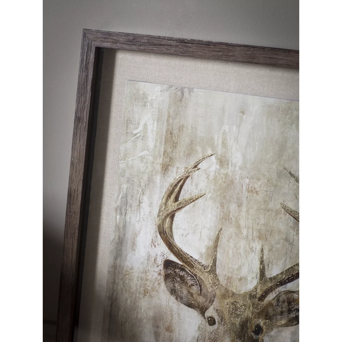 Highland Stag - Framed Print, 74 x 54cm, Brown/Gold – image 3