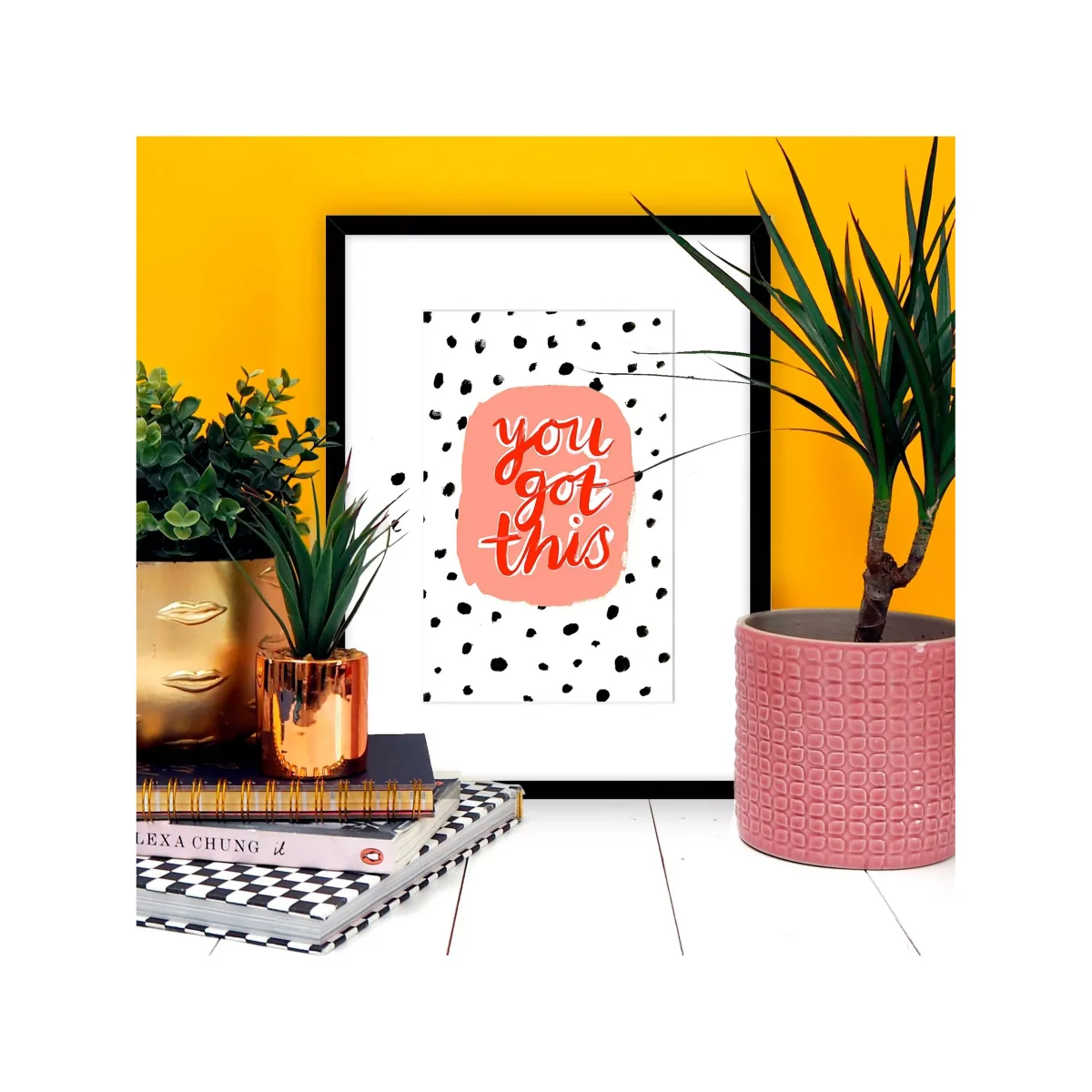 Eleanor Bowmer 'You Got This' Framed Print & Mount, 42 x 32cm, White/Multi – image 2