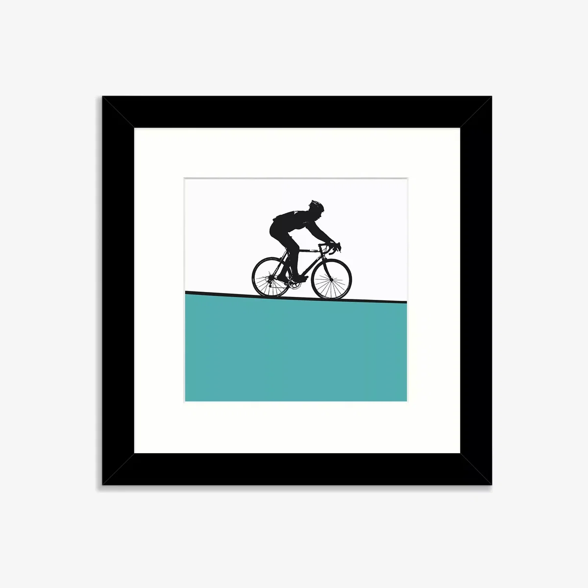 Jacky Al-Samarraie - Cycling Framed Print, 33.5 x 33.5cm, Blue/Multi
