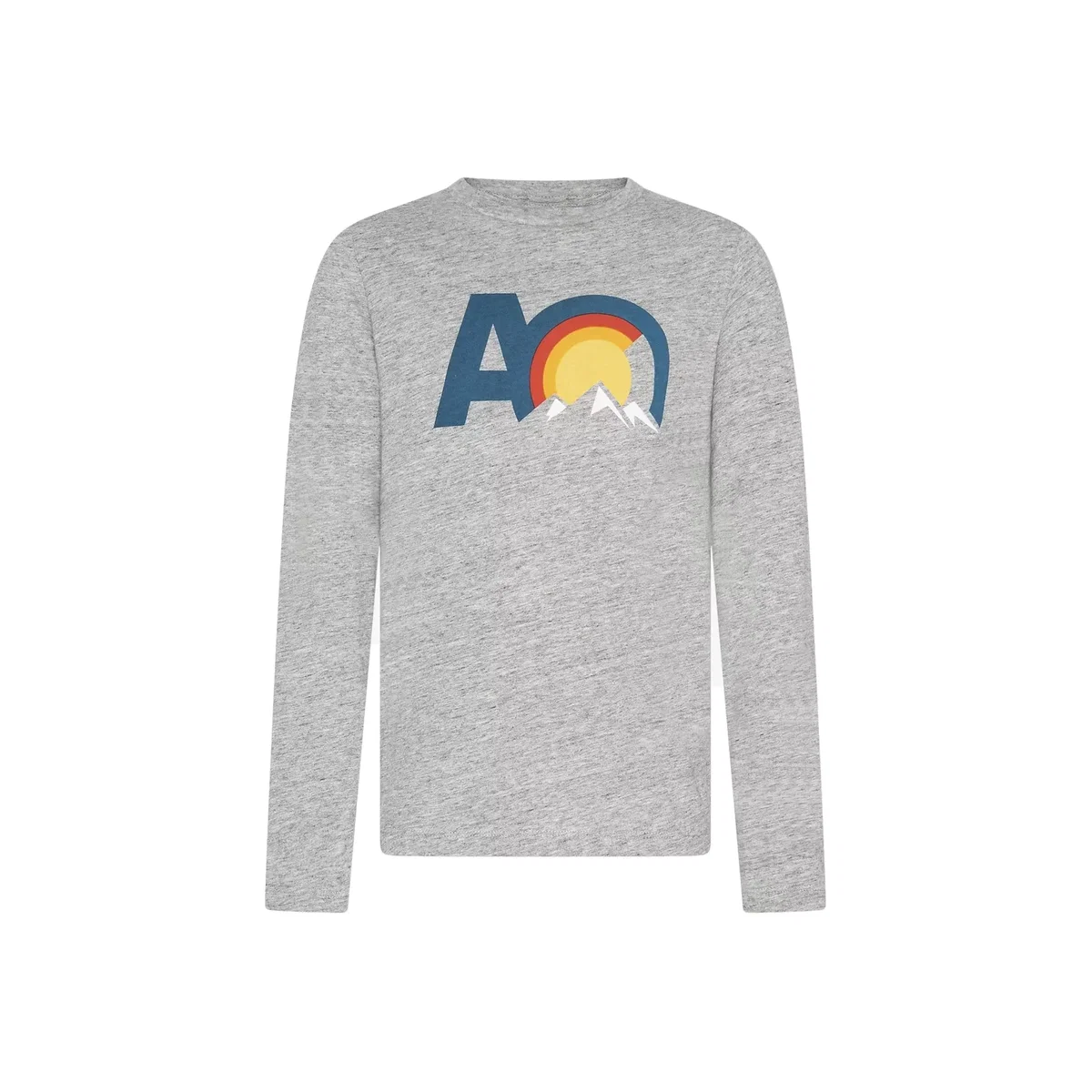 AO76 Kids' Mat Artwork Long Sleeve Top, Oxford Grey – image 1
