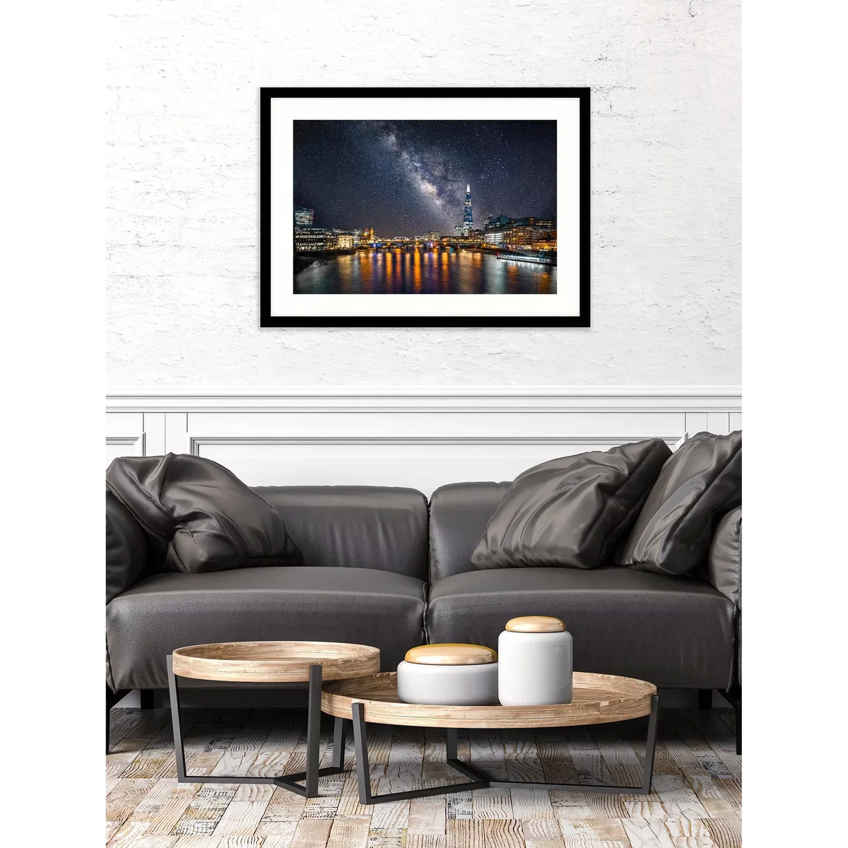 Zoe Austin - 'Impossible London' Framed Print & Mount, 53.5 x 73.5cm, Black/Multi – image 3