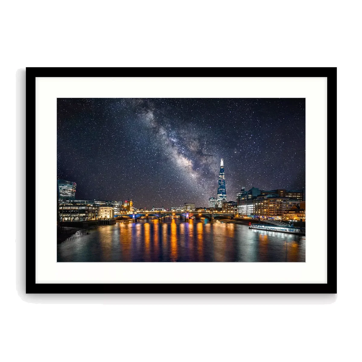 Zoe Austin - 'Impossible London' Framed Print & Mount, 53.5 x 73.5cm, Black/Multi – image 1