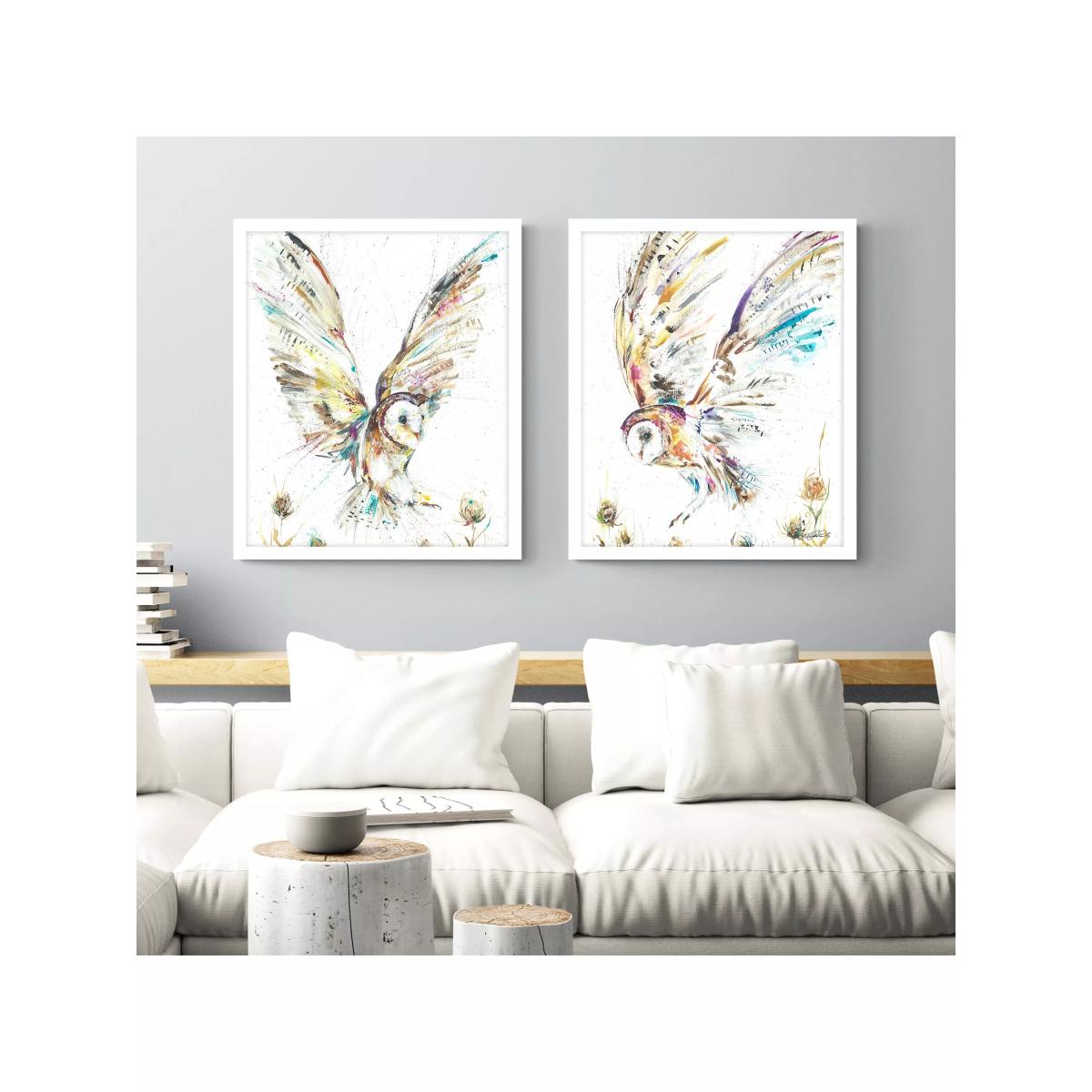John Lewis Nicola Jayne Rowles 'Barn Owl II' Framed Print, 63.5 x 53.5cm, Multi – image 2