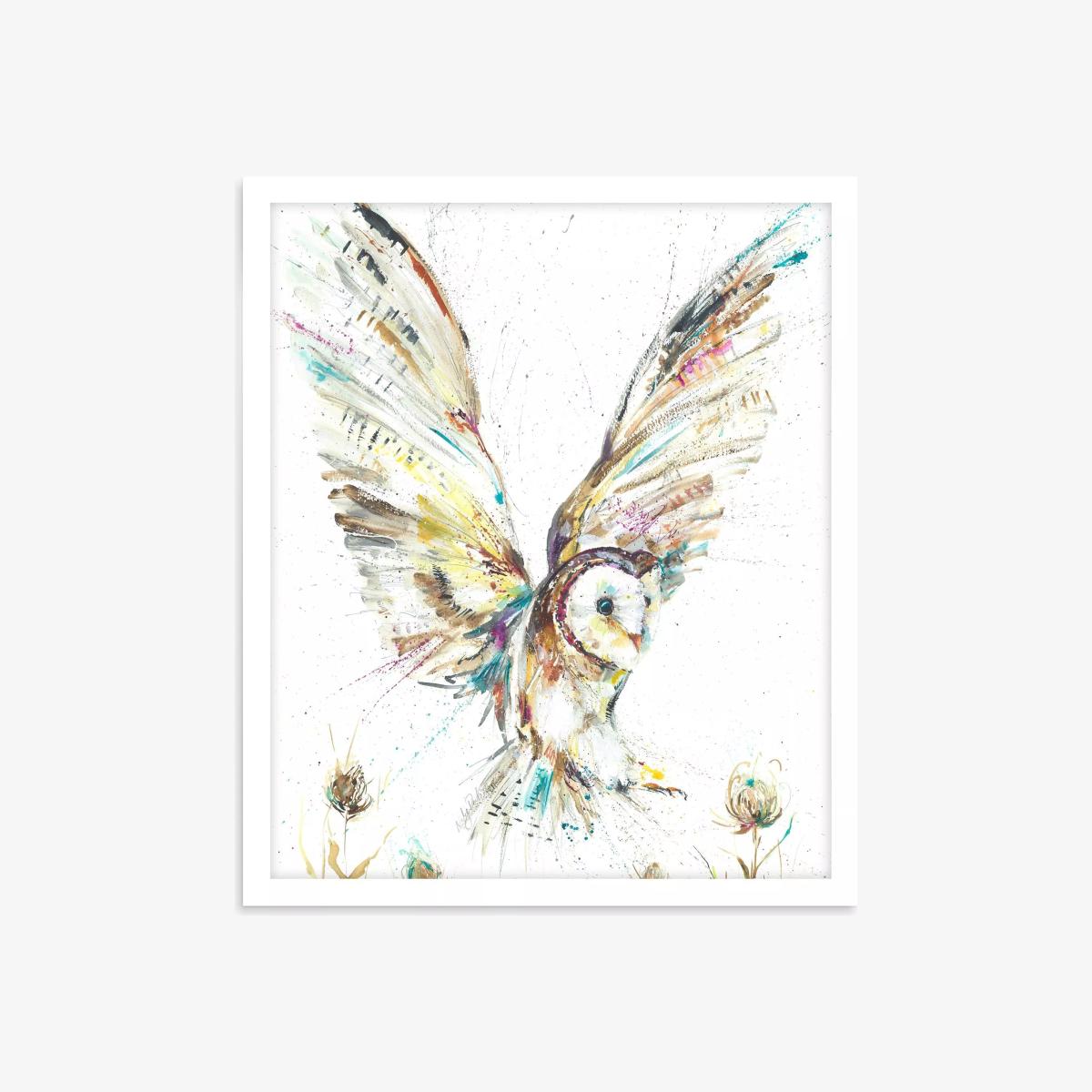 John Lewis Nicola Jayne Rowles 'Barn Owl II' Framed Print, 63.5 x 53.5cm, Multi – image 1