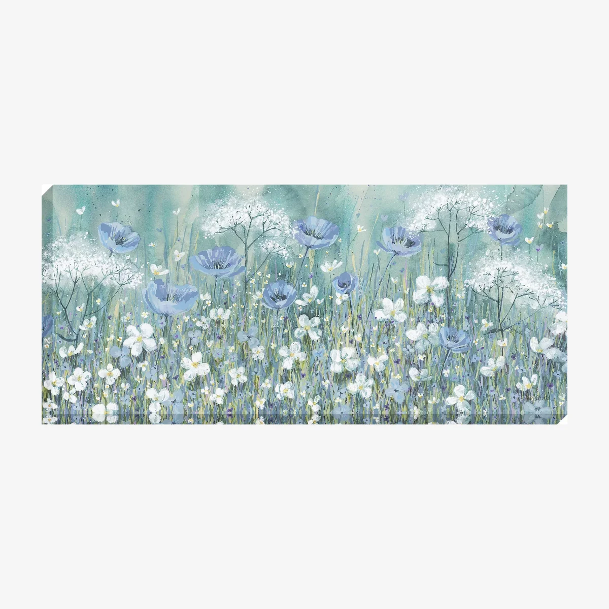 Catherine Stephenson - Lavender Daisy Meadow Canvas Print, 135 x 60cm