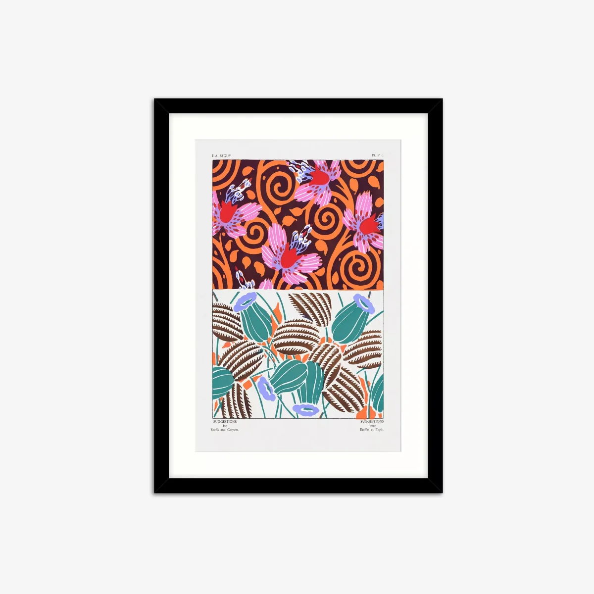 Eugene Séguy - 'Vintage Flower VI' Framed Print & Mount, 74.5 x 54.5cm, Multi – image 1