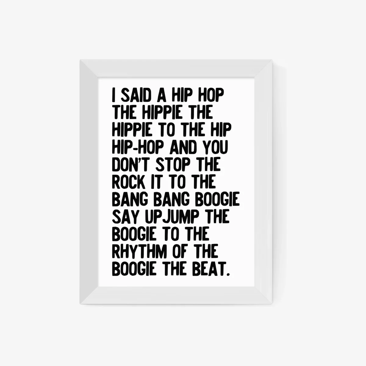 EAST END PRINTS Honeymoon Hotel 'Rapper's Delight' Framed Print
