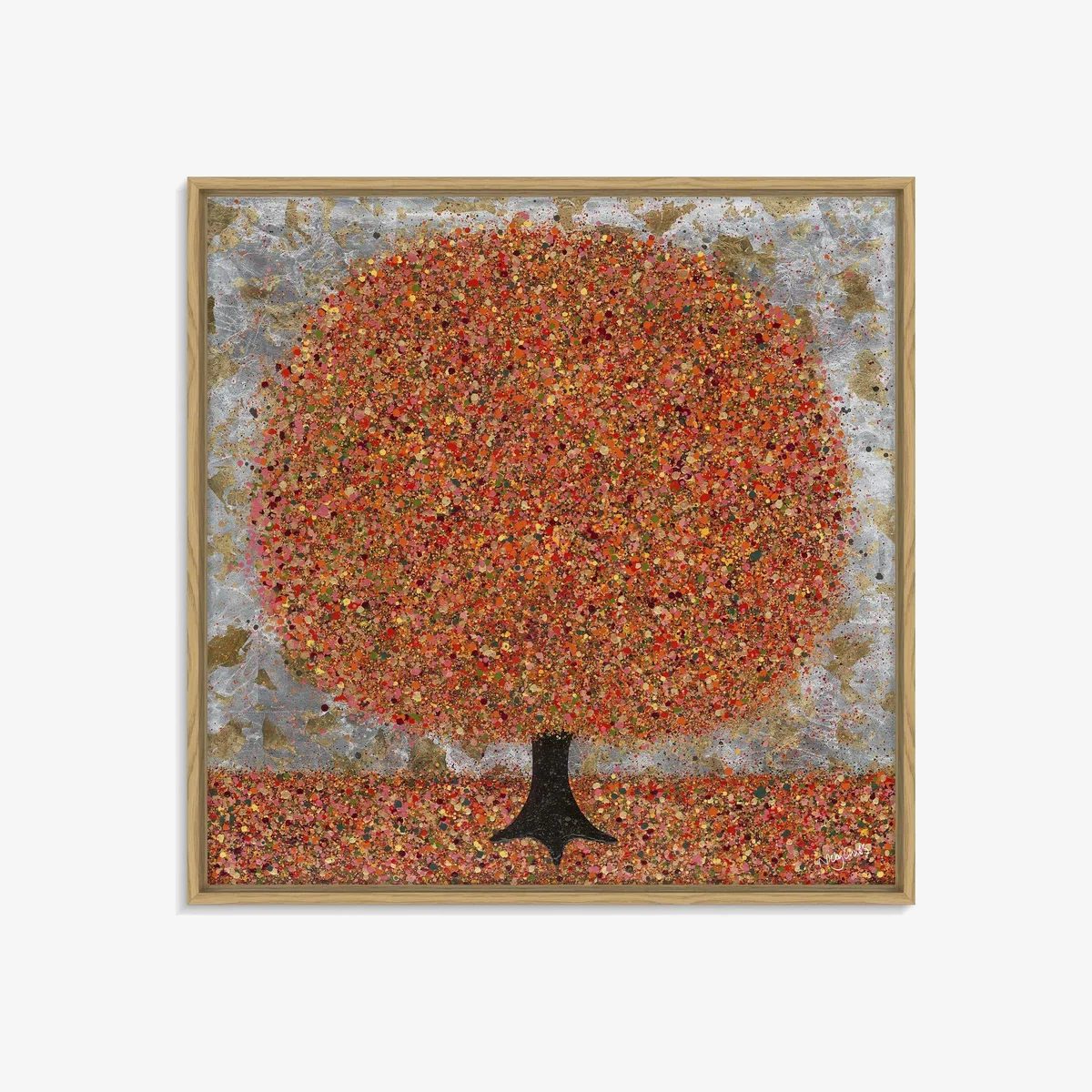 John Lewis Nicky Chubb 'Bright & Beautiful Autumn' Framed Canvas Print, 64 x 64cm, Orange – image 1