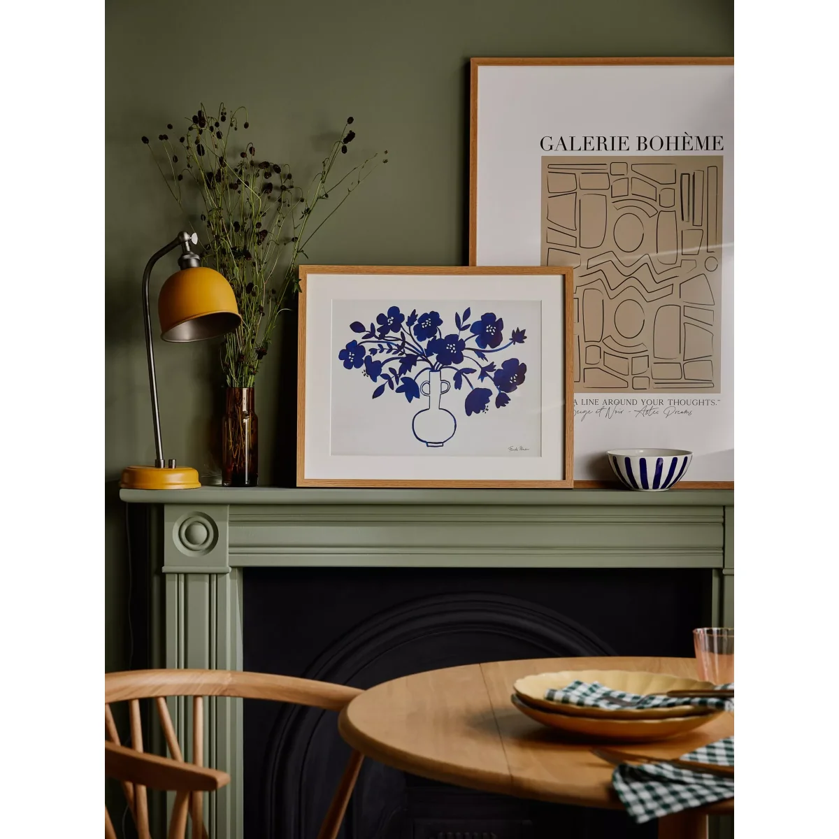 Farida Zaman - 'Modern Blue I' Framed Print & Mount, 42 x 52cm, Blue – image 2