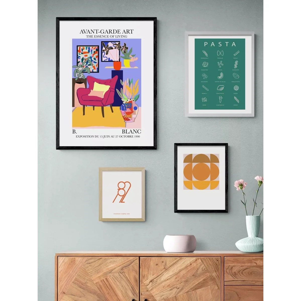 EAST END PRINTS BLANC Prints 'Blue Essence' Framed Print – image 2