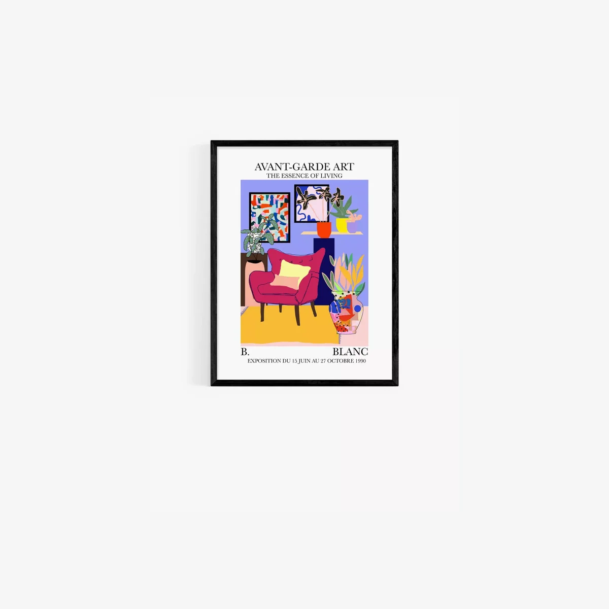 EAST END PRINTS BLANC Prints 'Blue Essence' Framed Print – image 1