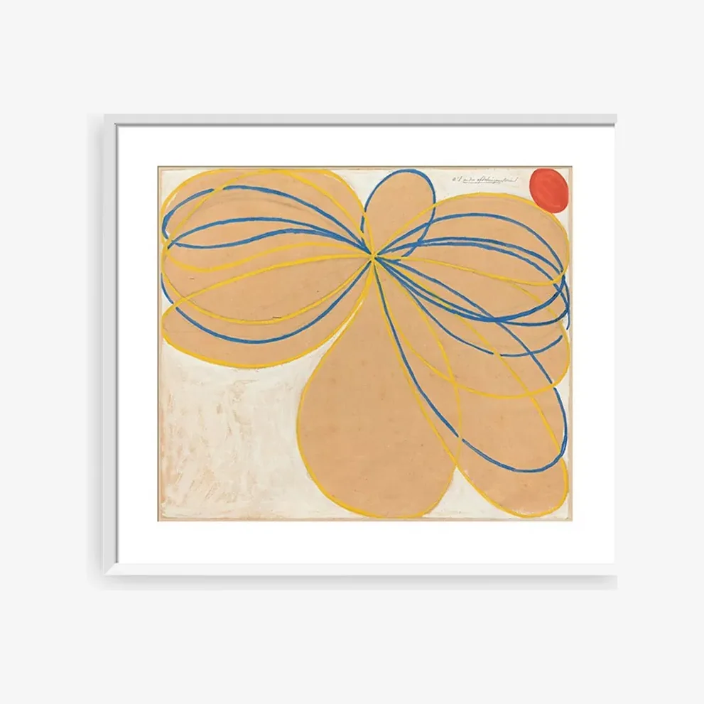 Hilma af Klint - 'Group V, The Seven-Pointed Star, No. 1' Abstract Framed Print & Mount, 70 x 80cm, Brown/Multi