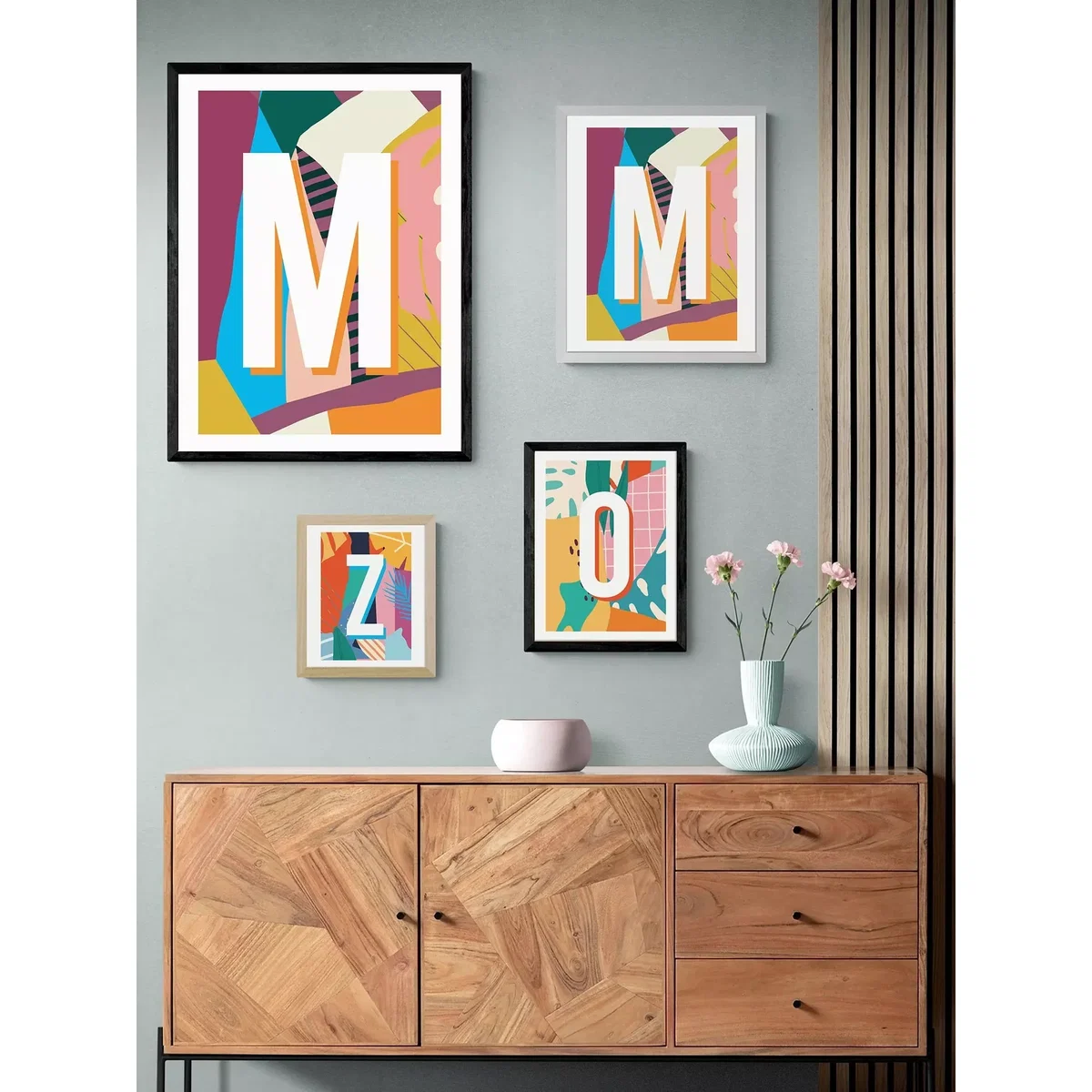 EAST END PRINTS Sei and Ru 'M Letter' Framed Print – image 2