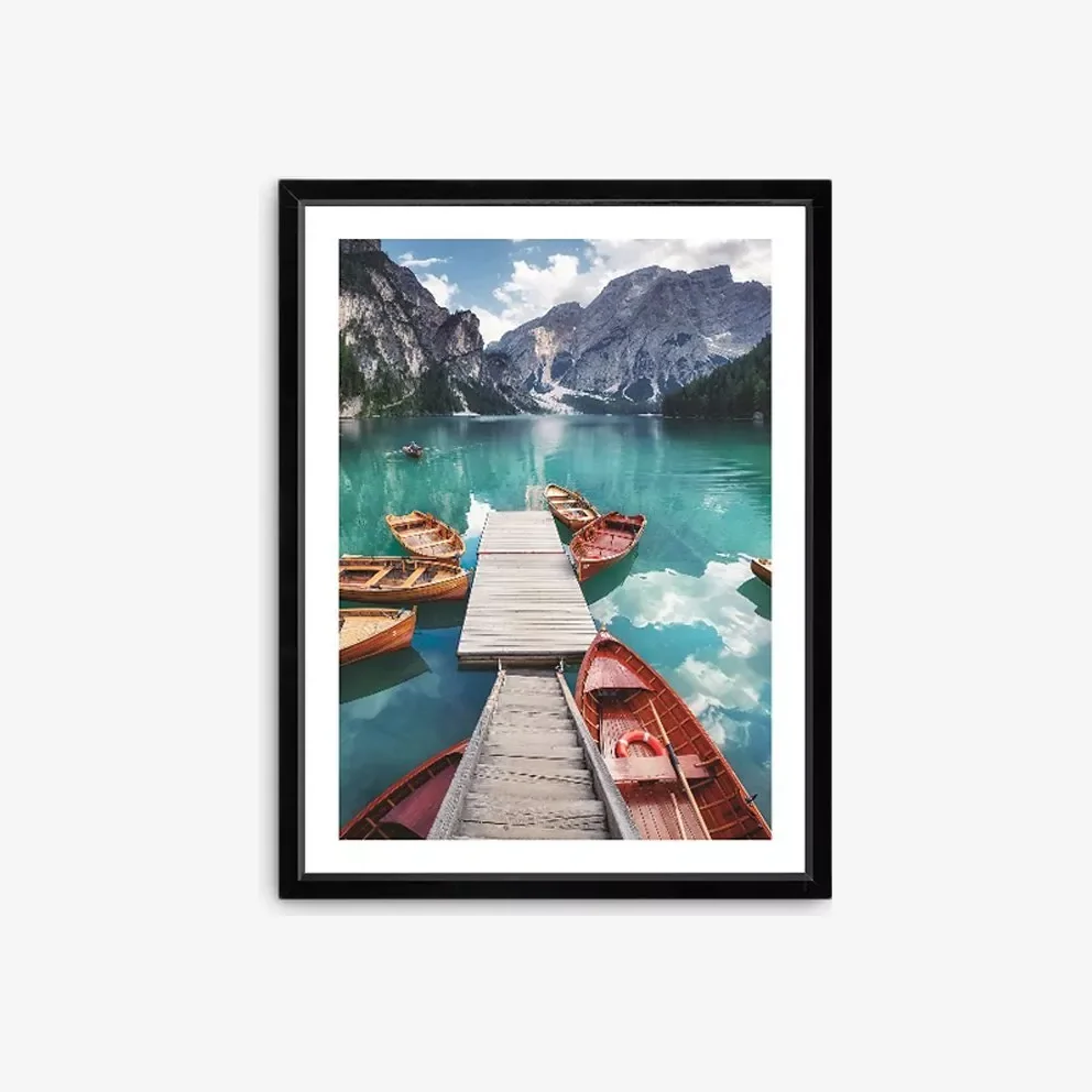 Pragser Wildsee 1 - Framed Print & Mount, 66 x 51cm, Multi – image 1