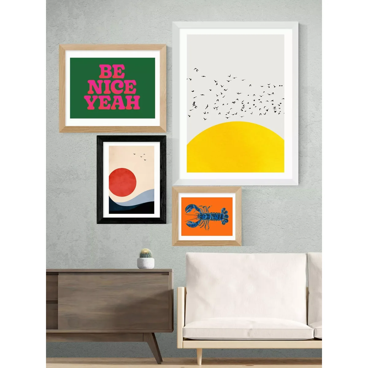 EAST END PRINTS Kubistika 'Seaside Memories' Framed Print – image 2