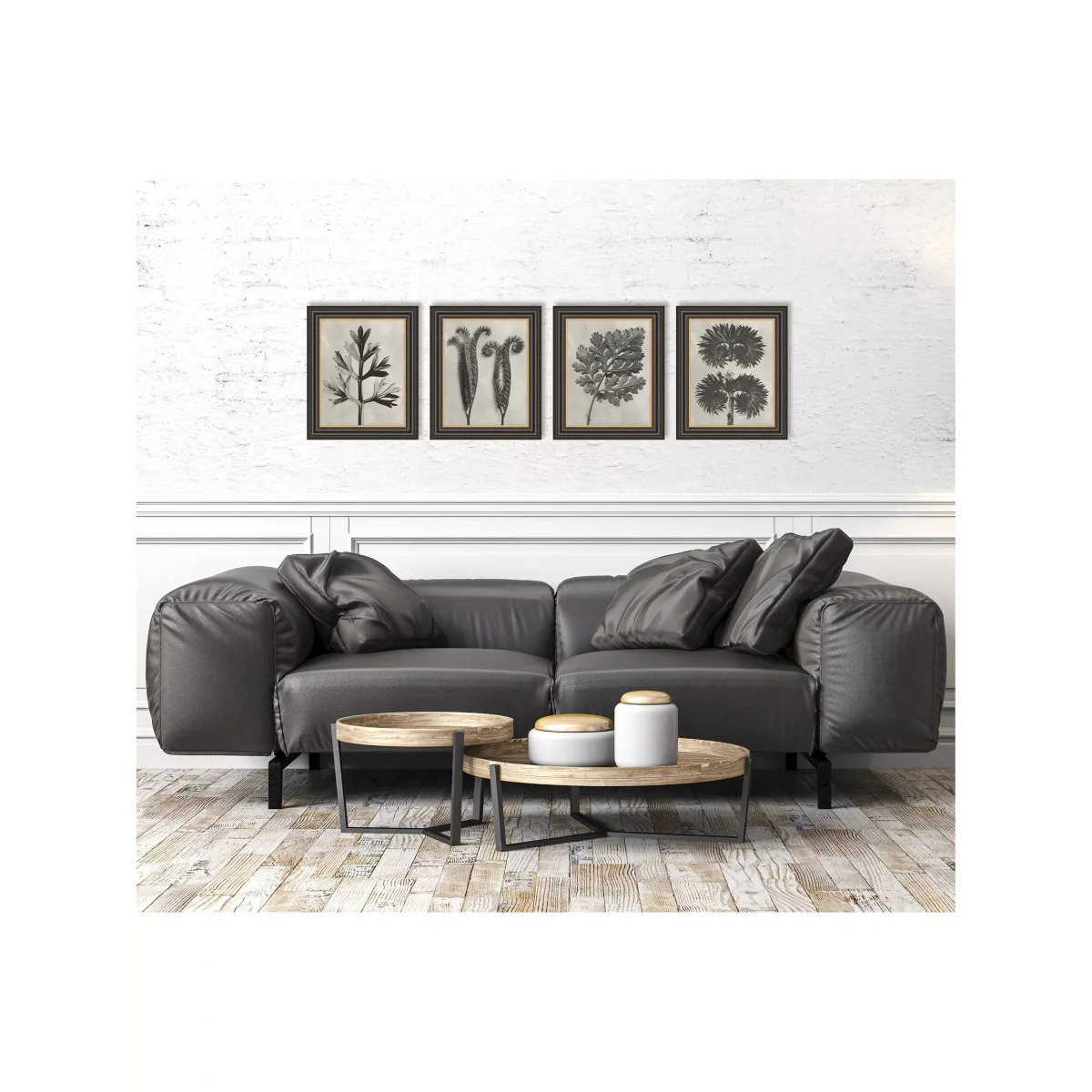 Karl Blossfeldt - 'Botanicals' Framed Prints, Set of 4, 37 x 31cm, Grey – image 2