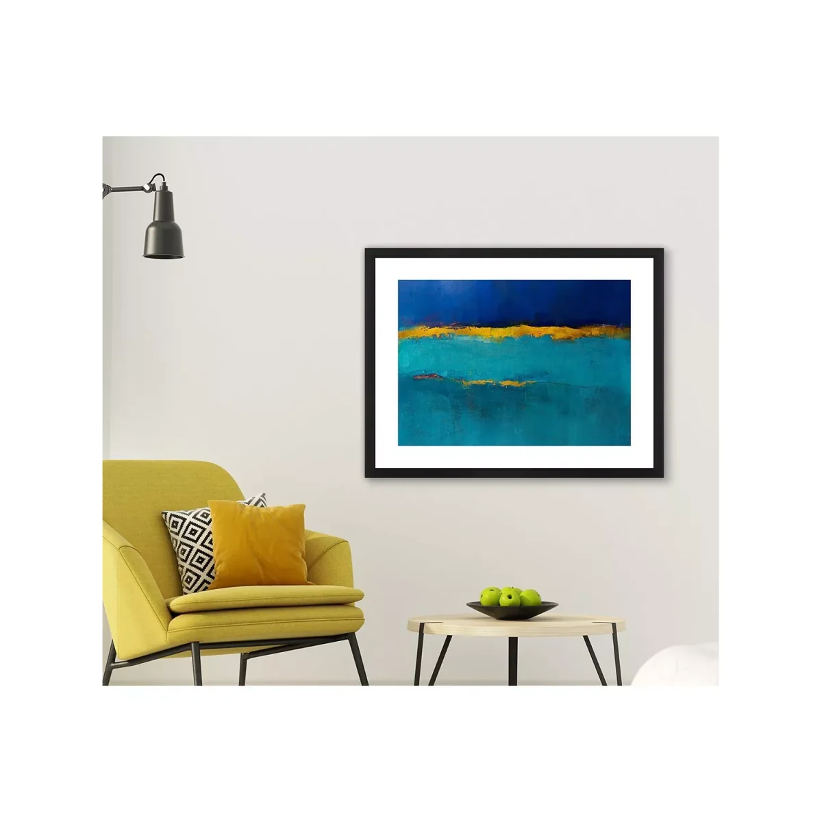Texture 1 - Framed Print & Mount, 66 x 86cm, Blue – image 4