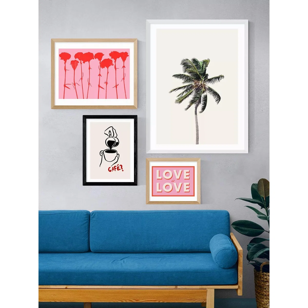 EAST END PRINTS SimplyExtraJordanary 'Cafe' Framed Print – image 2