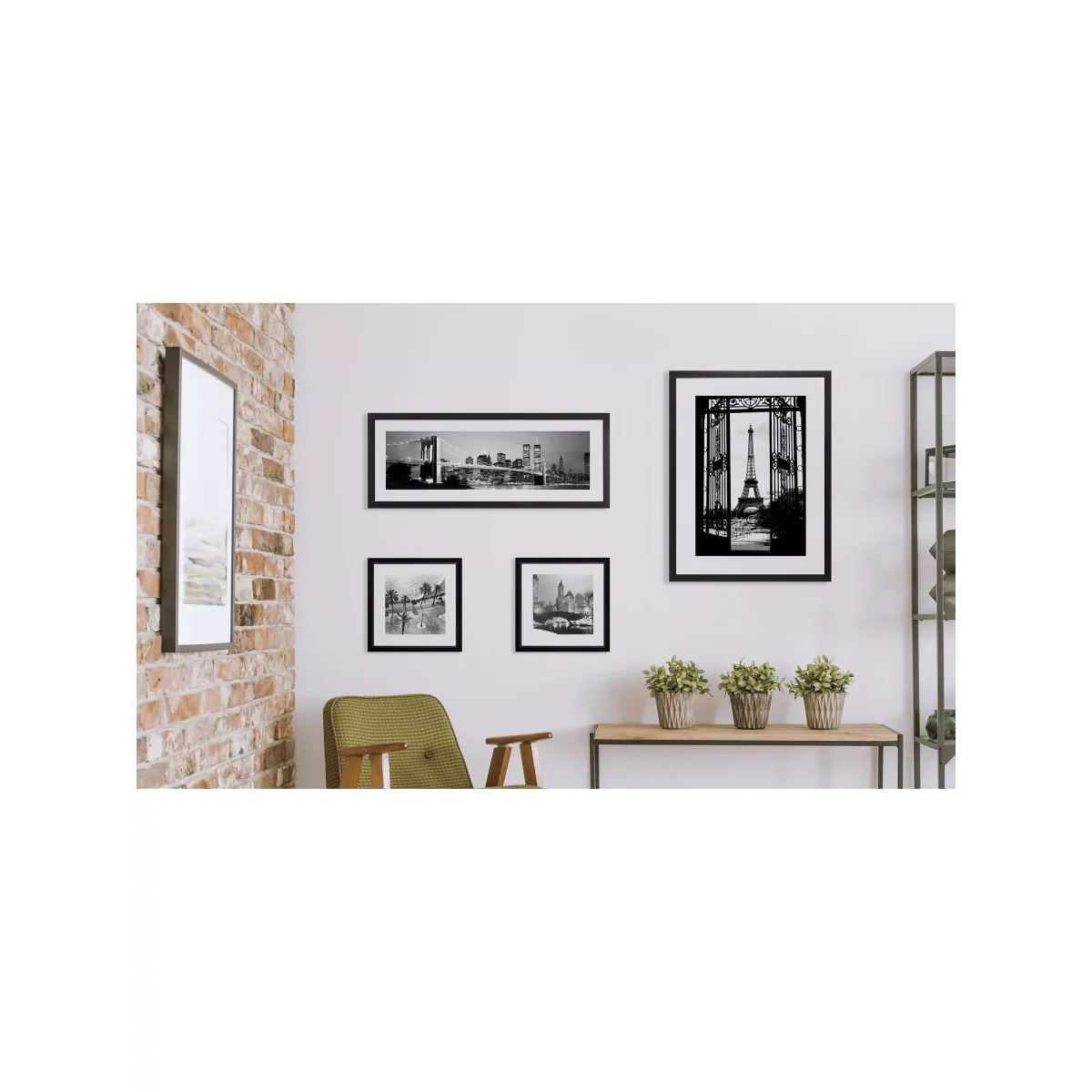 New York Skyline at Night - Framed Print & Mount, 38 x 100cm – image 4