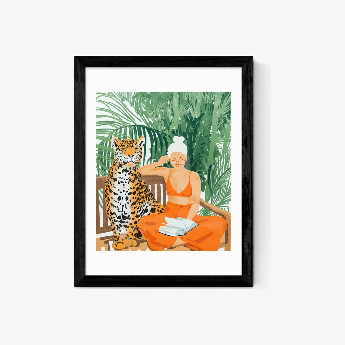EAST END PRINTS 83 Oranges 'Jungle Vacay II' Framed Print – image 1