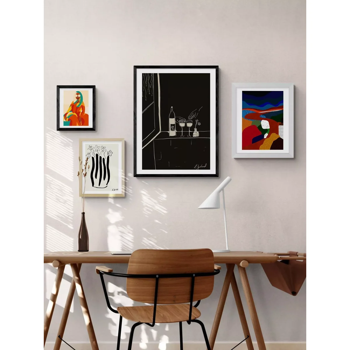 EAST END PRINTS Hali Igwelaezoh 'Wine and Friends' Framed Print – image 2