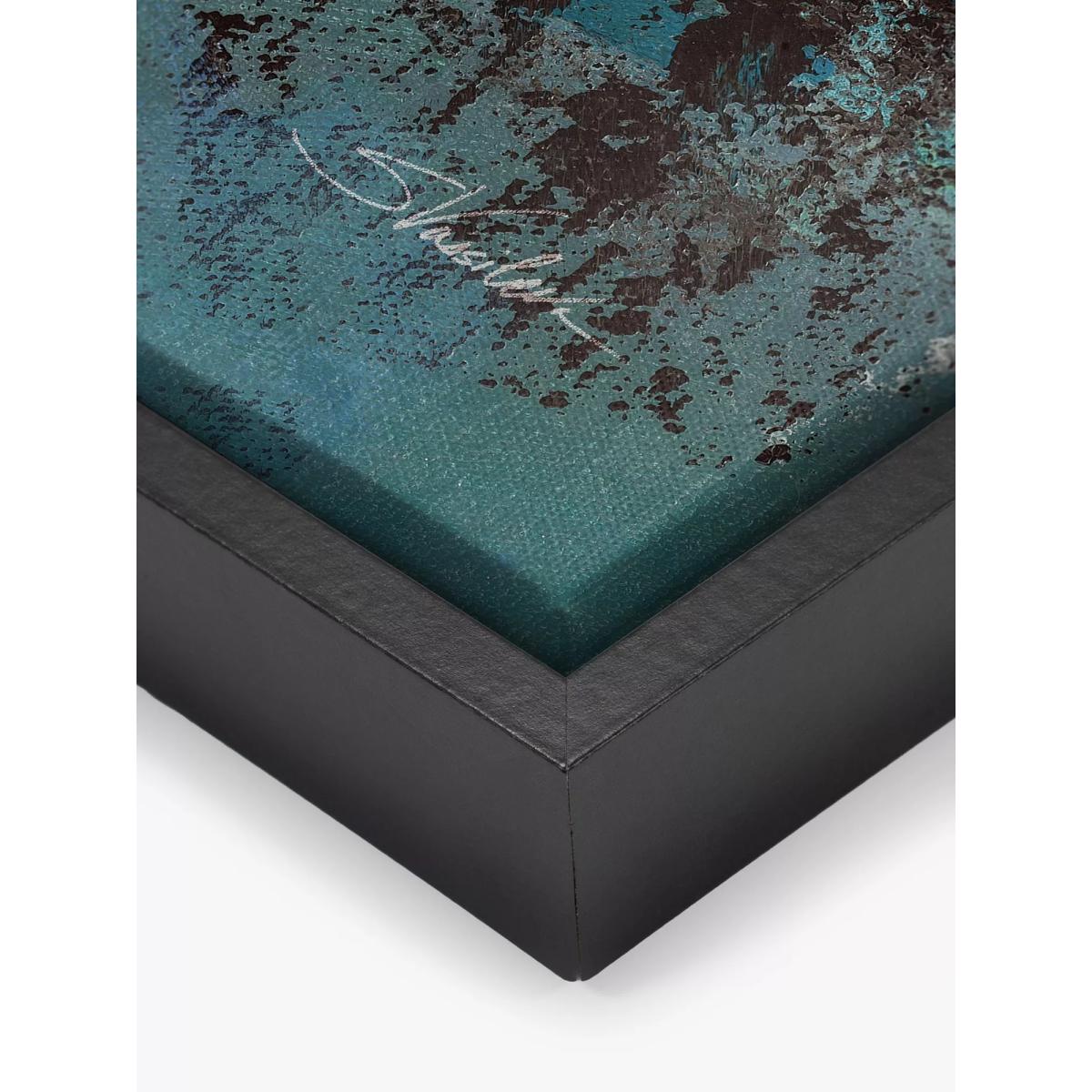 John Lewis Silvia Vassileva 'Turquoise Slopes' Framed Canvas Print, 84 x 84cm, Blue – image 3