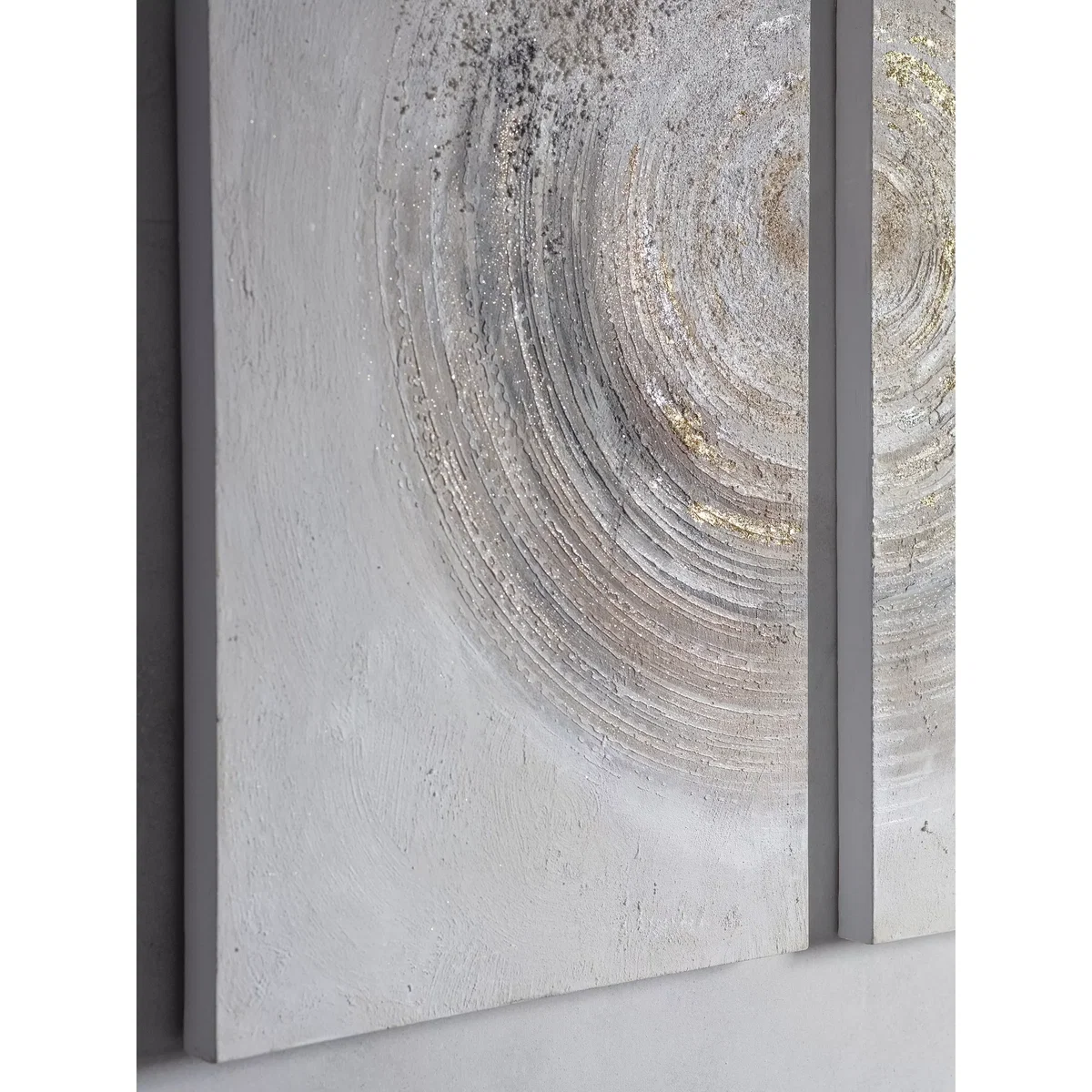 Amber Spiral - Diptych Canvas Print, 100 x 100cm, Metallic – image 3