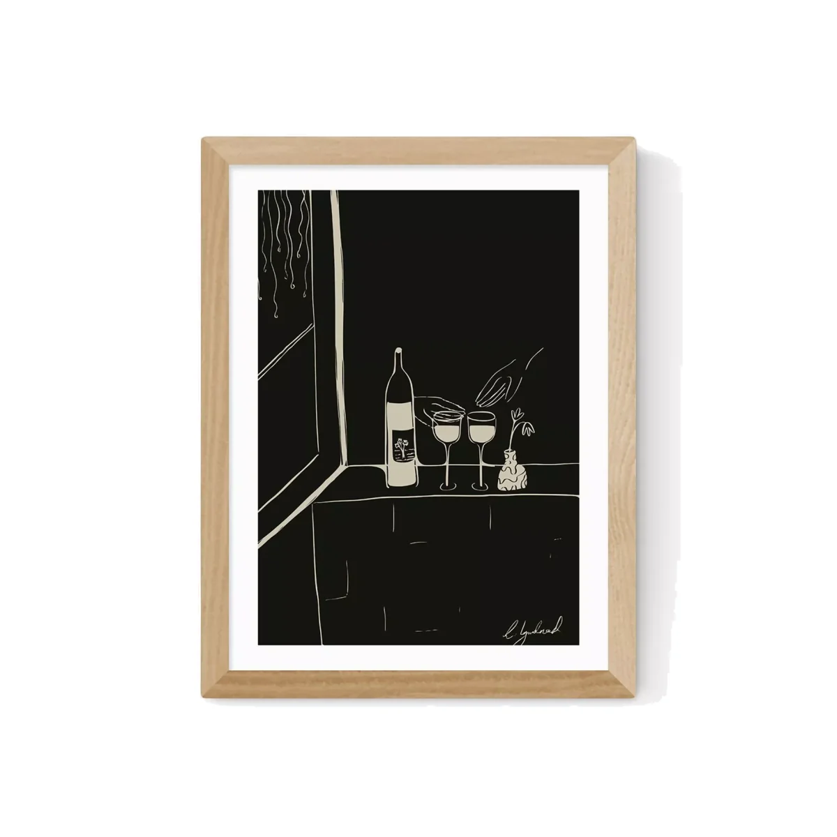 EAST END PRINTS Hali Igwelaezoh 'Wine and Friends' Framed Print – image 1