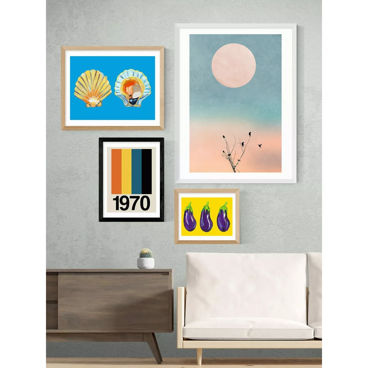EAST END PRINTS Frances Collett 'Retro Stripe 1970' Framed Print – image 2