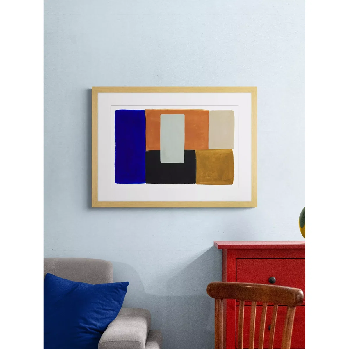 Berit Mogensen Lopez - 'Colour Blocks II' Framed Print & Mount, 73.5 x 53.5cm, Multi – image 2